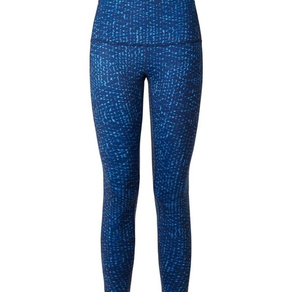 Lululemon Pure Practice Pant in Blue Snake Size 10 Athletic Leggings - Picture 2 of 9